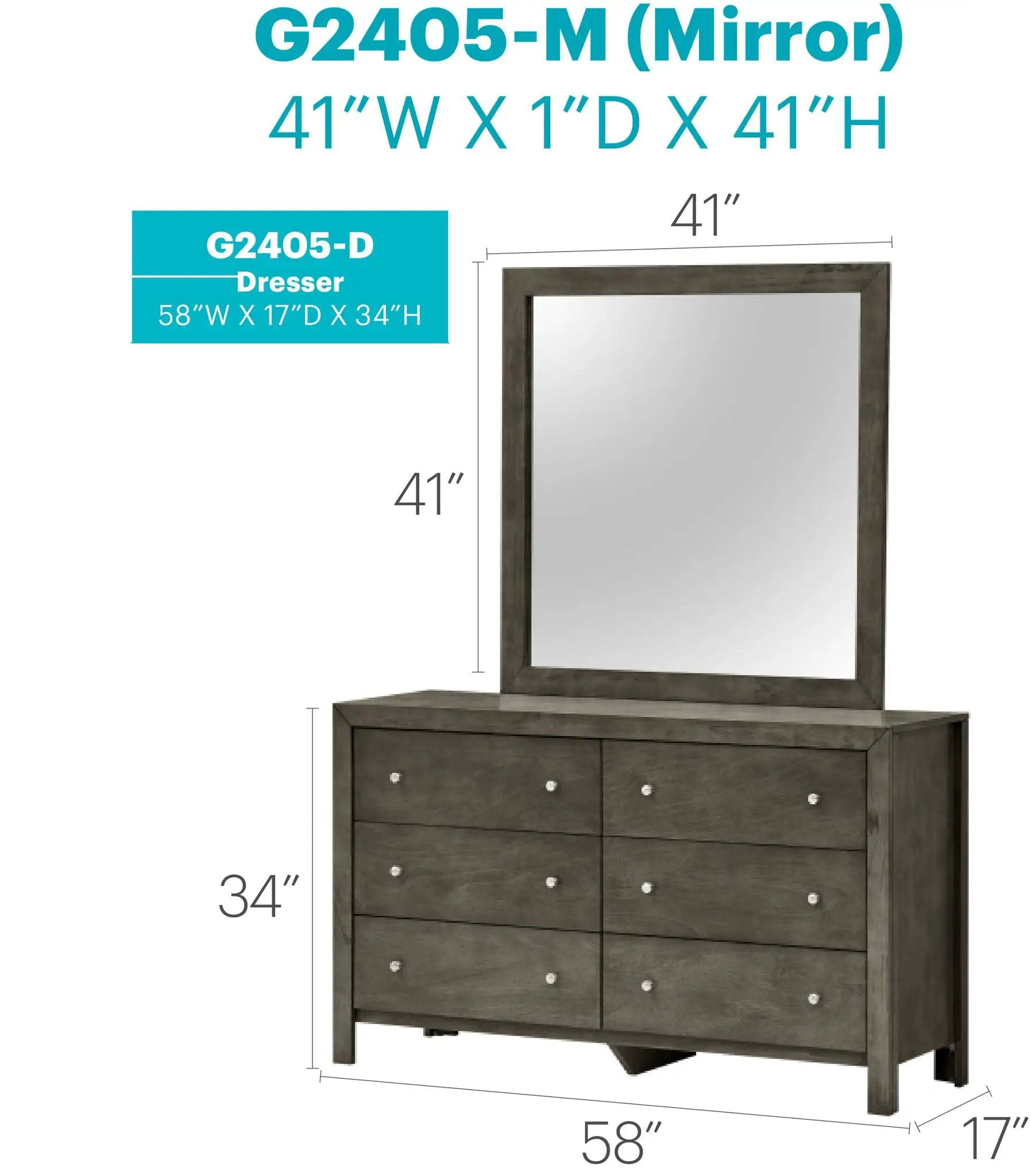 Burlington - Dresser - Gray by HouseOfZazla