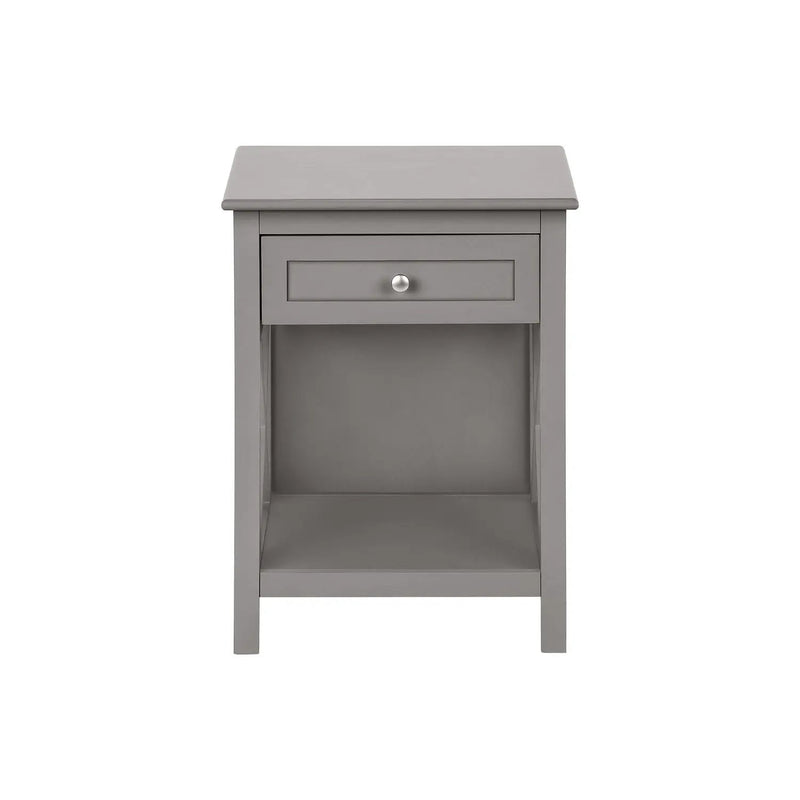 Accent End Table, 2 Tier, Storage Drawer, Transitional Style by Unique Piece Furniture
