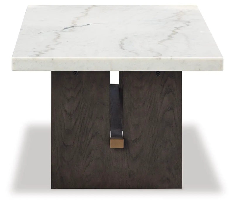 Burkhaus - Rectangular Cocktail Table - White / Dark Brown by Unique Piece Furniture