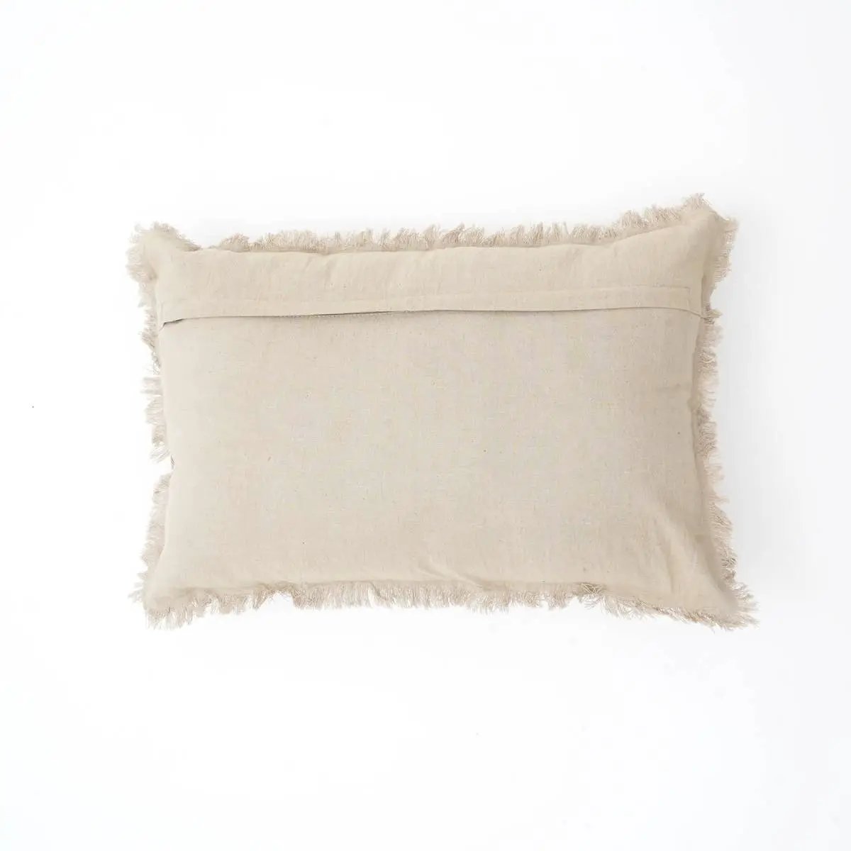 Linen Printed Lumber Throw Pillow 16x24 Brown & Green by HouseOfZazla