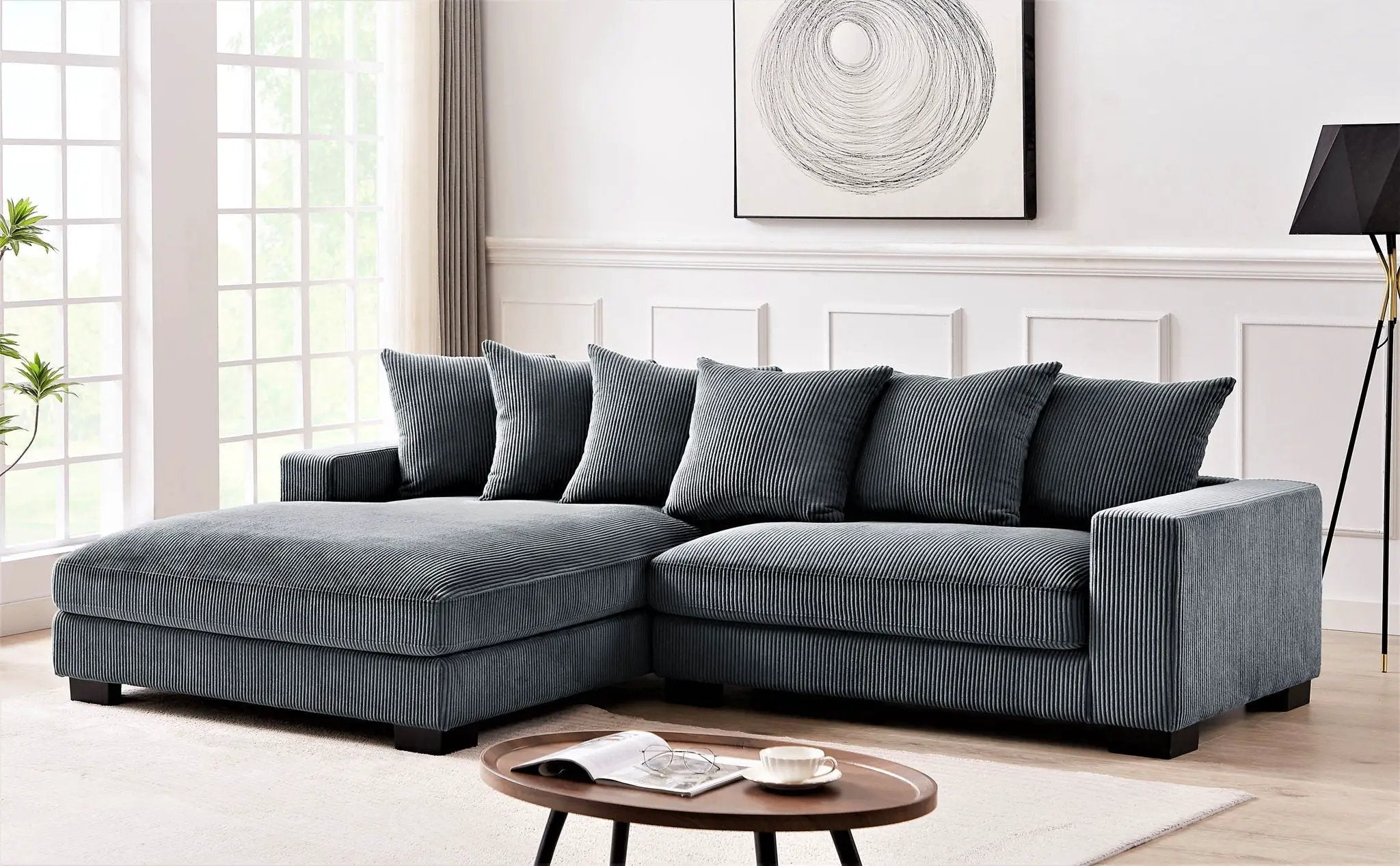 Luxe - Oversized 2 Piece Sectional Couches For Living Room, L Shaped Sofa With Chaise by HouseOfZazla