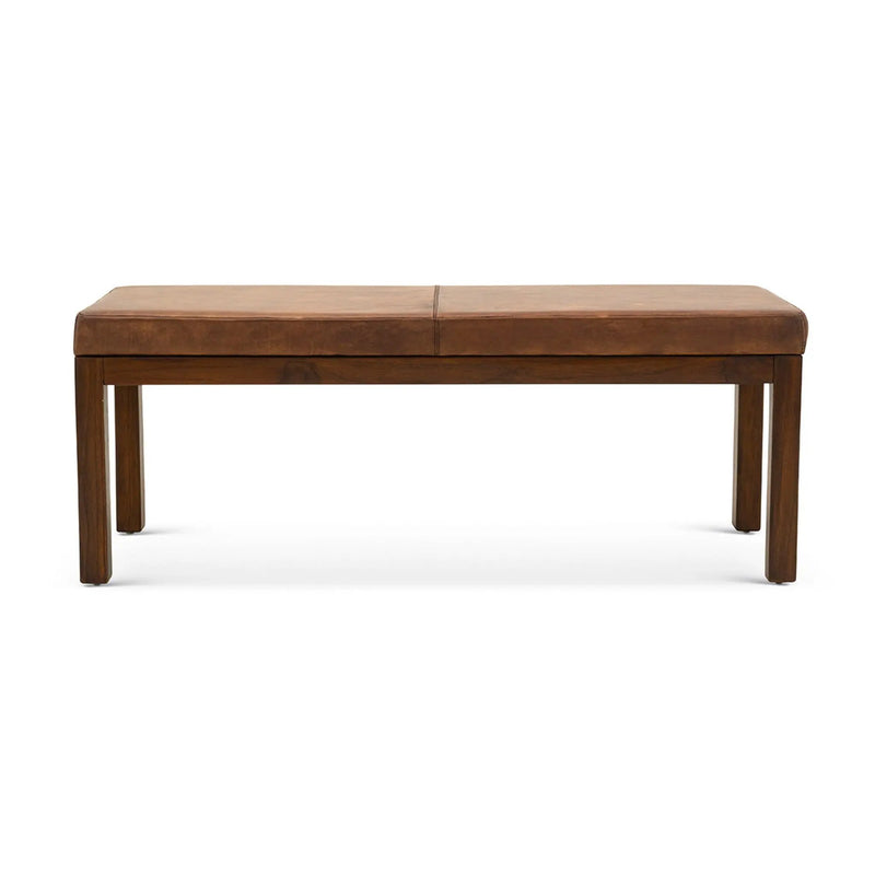 Austin - Bench With Lines - Antique Brown / Brown / Rustic / Tan by Unique Piece Furniture