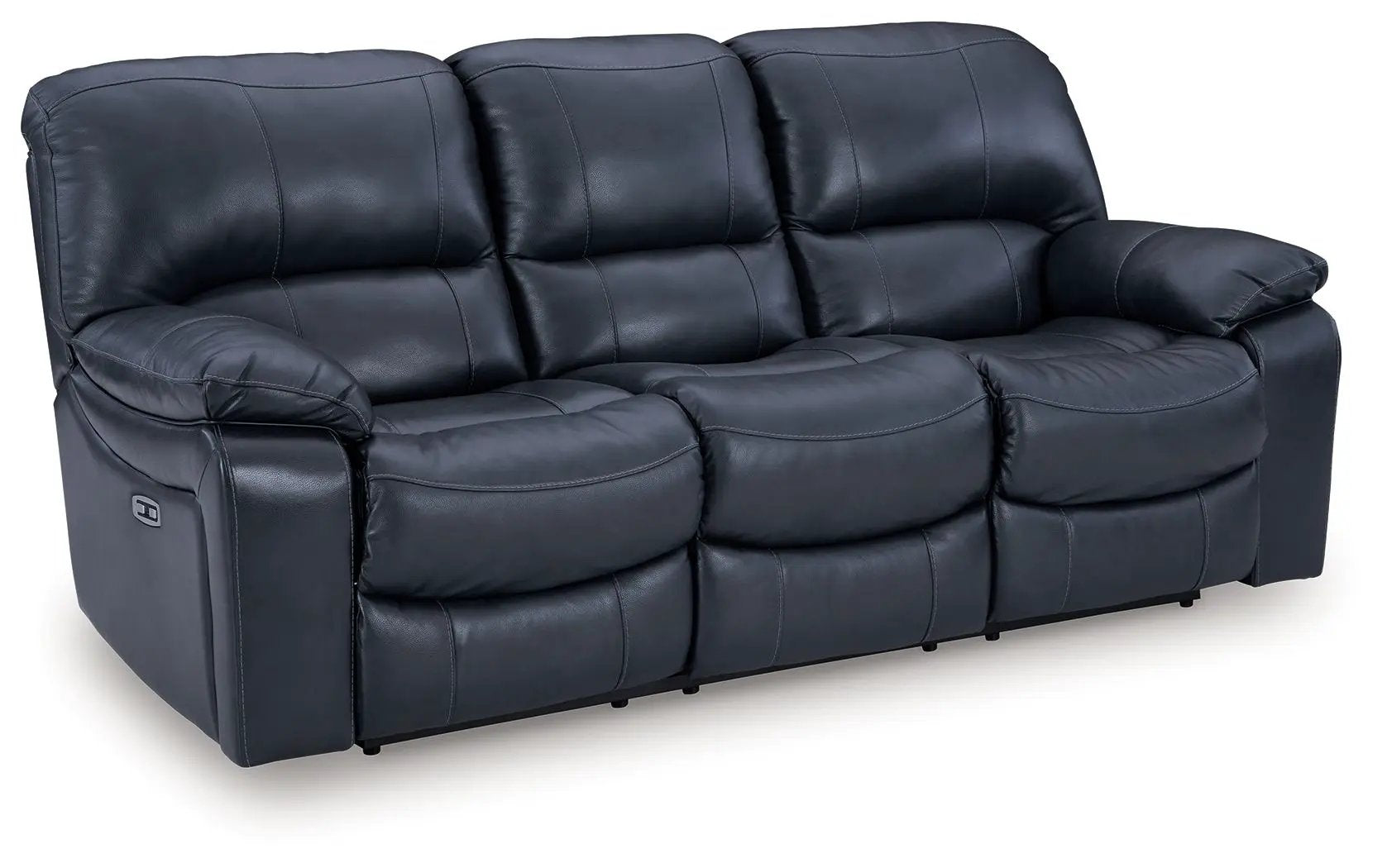 Leesworth - 3 Pc. - Power Reclining Sofa, Power Reclining Loveseat, Power Rocker Recliner - Ocean by Unique Piece Furniture