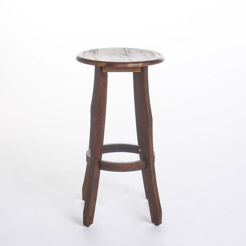 Primrose Outdoor Acacia Wood Barstools With Foot Rest (Set of 2) - Dark Brown by HouseOfZazla