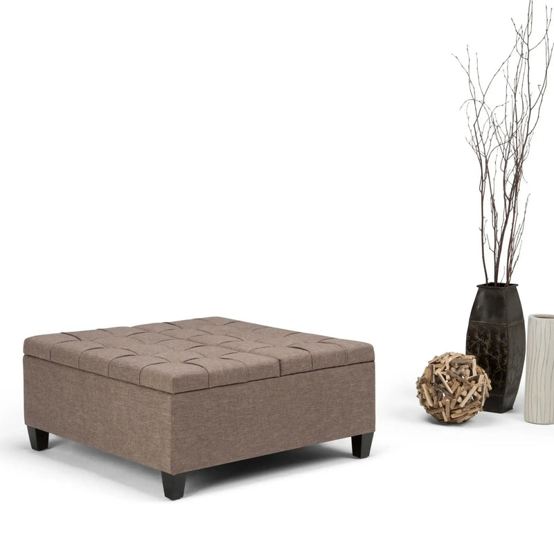 Harrison - Coffee Table Storage Ottoman - Tanners Brown by Unique Piece Furniture