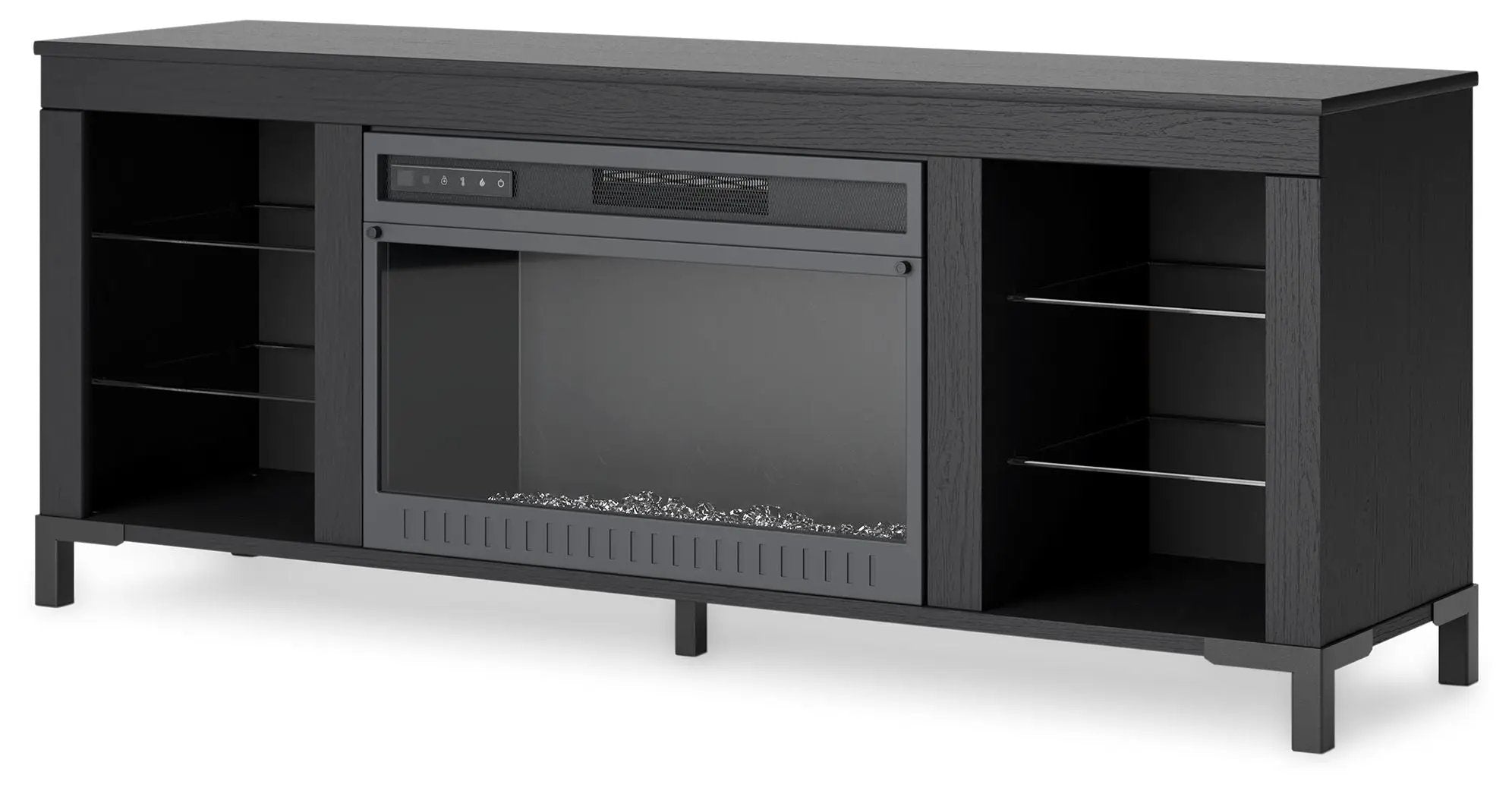 Cayberry - TV Stand With Fireplace - Black by Unique Piece Furniture