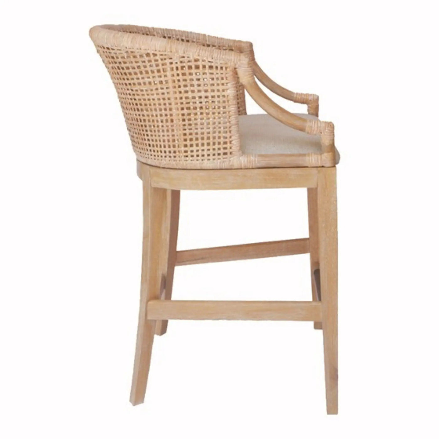 Casual Handcrafted Rattan Counter Stool by Unique Piece Furniture