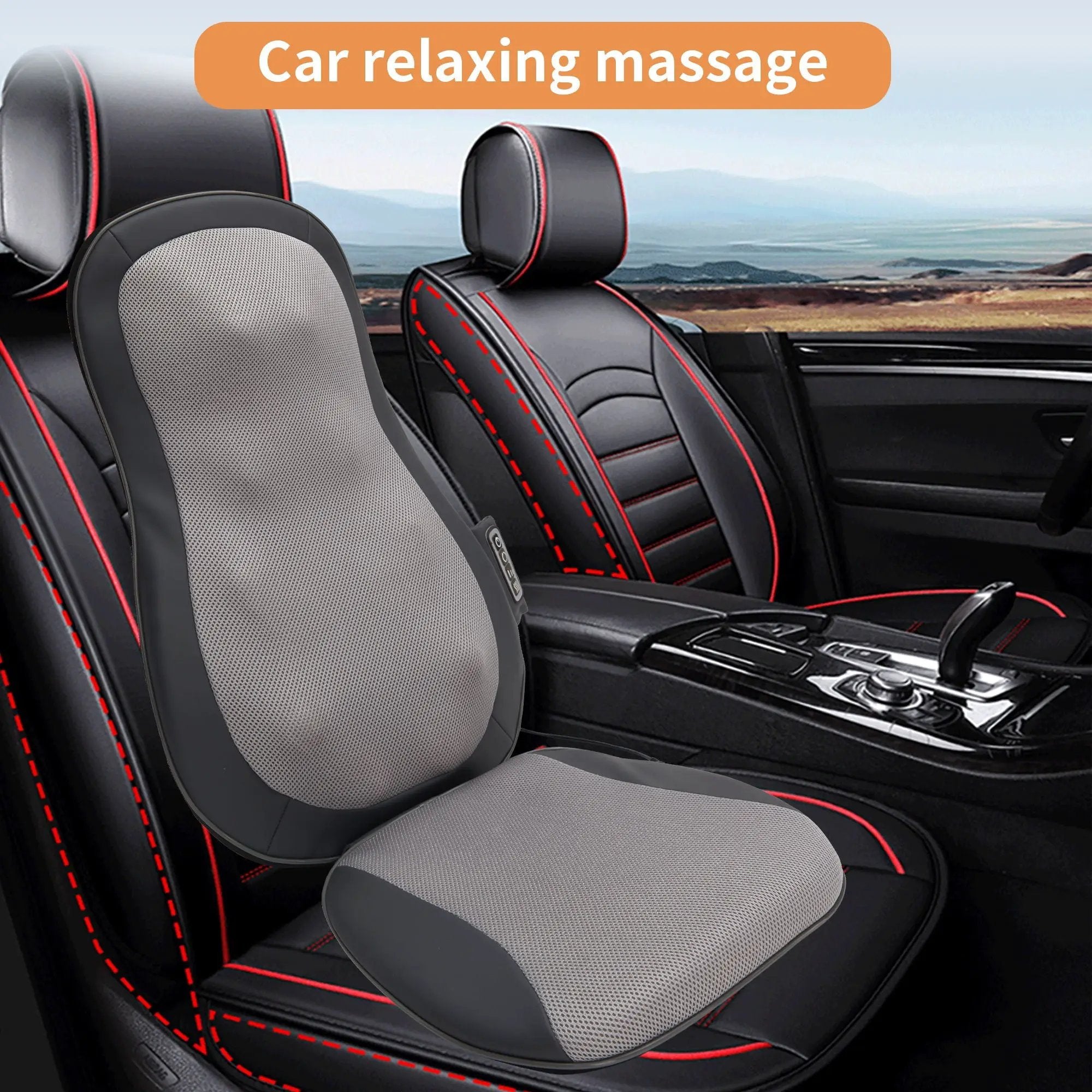 Therapeutic Shiatsu Massage Cushion With Heat Function, Polypropylene - Gray by HouseOfZazla