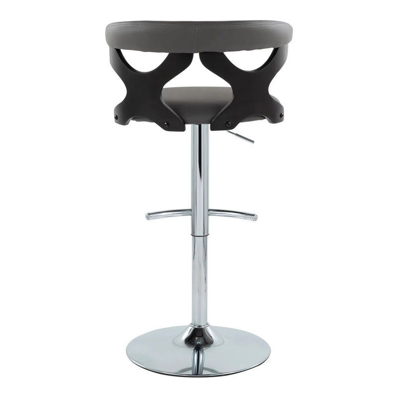 Gardenia - Contemporary Adjustable Barstool & Swivel, Rounded T Footrest (Set of 2) by Unique Piece Furniture