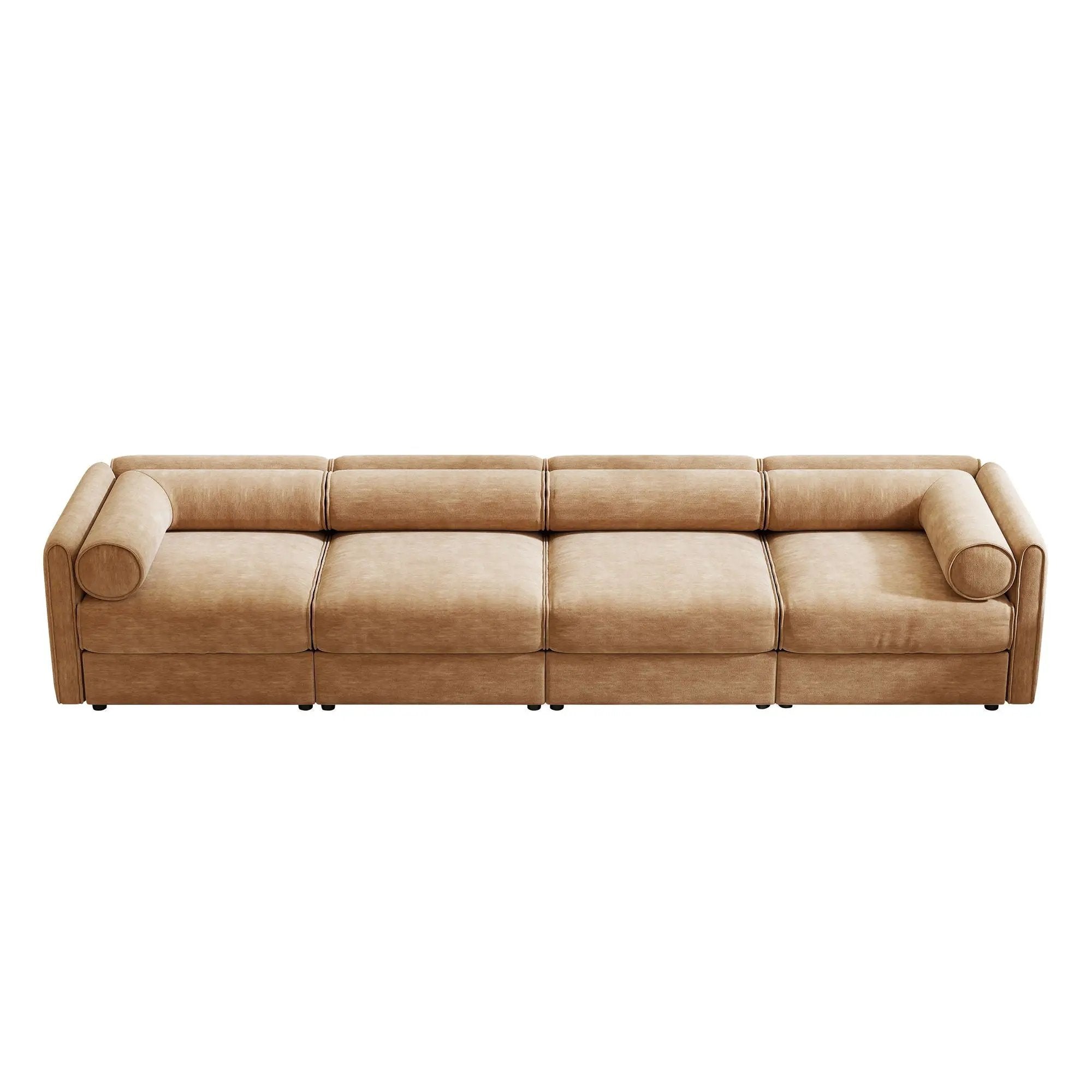 Stylish Sofa With Storage Seat And Cylindrical Backrest by Unique Piece Furniture
