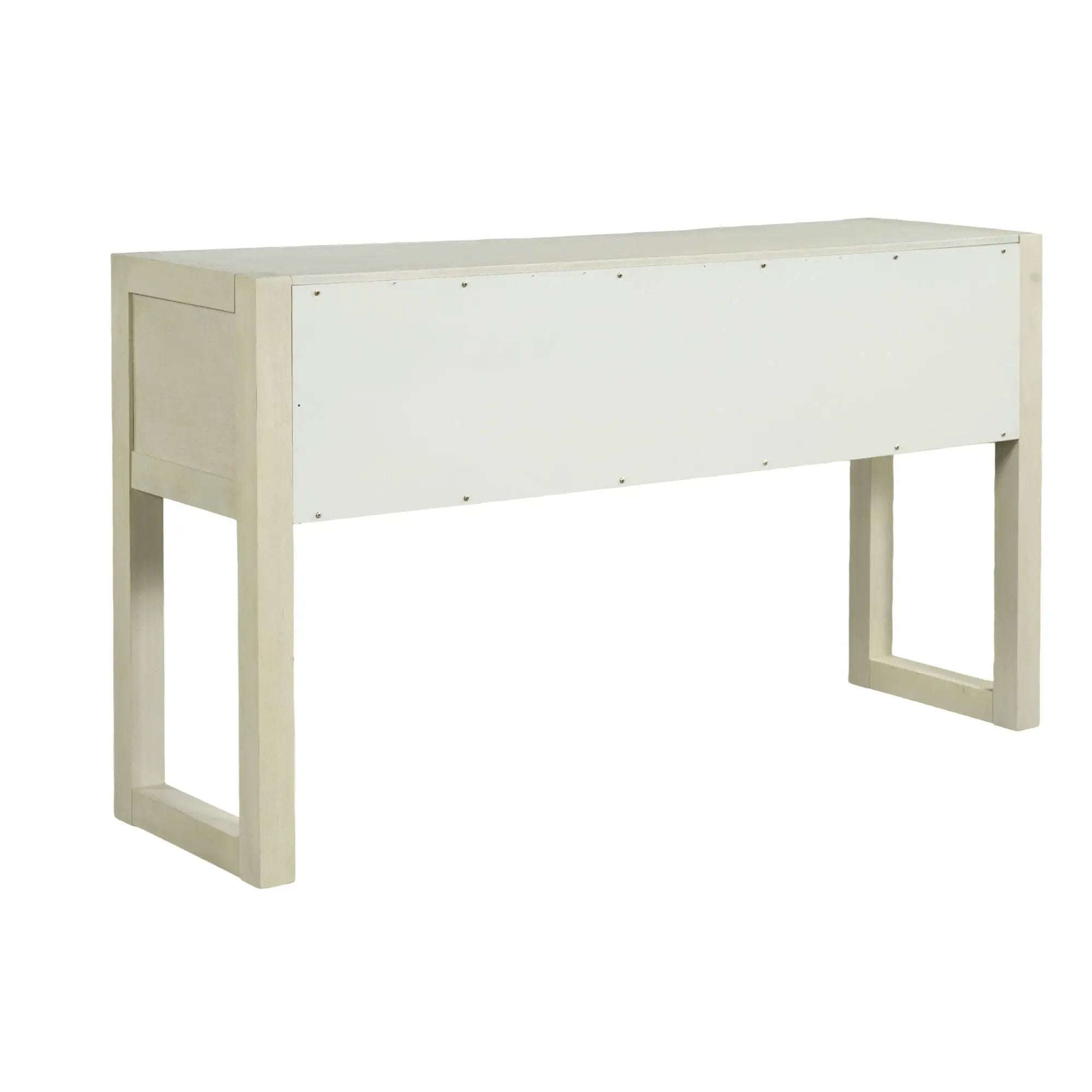 Geometric Carved Console Table With 3 Soft Close Drawers by HouseOfZazla