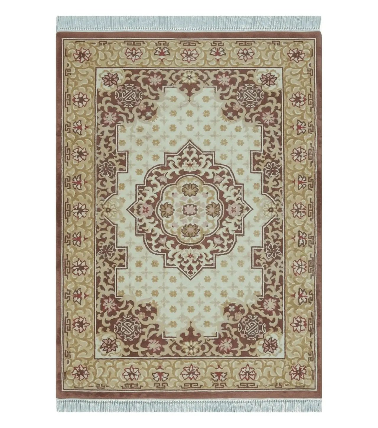 Vintage Chinese Wool Rug 4x6 by Jewel Rugs