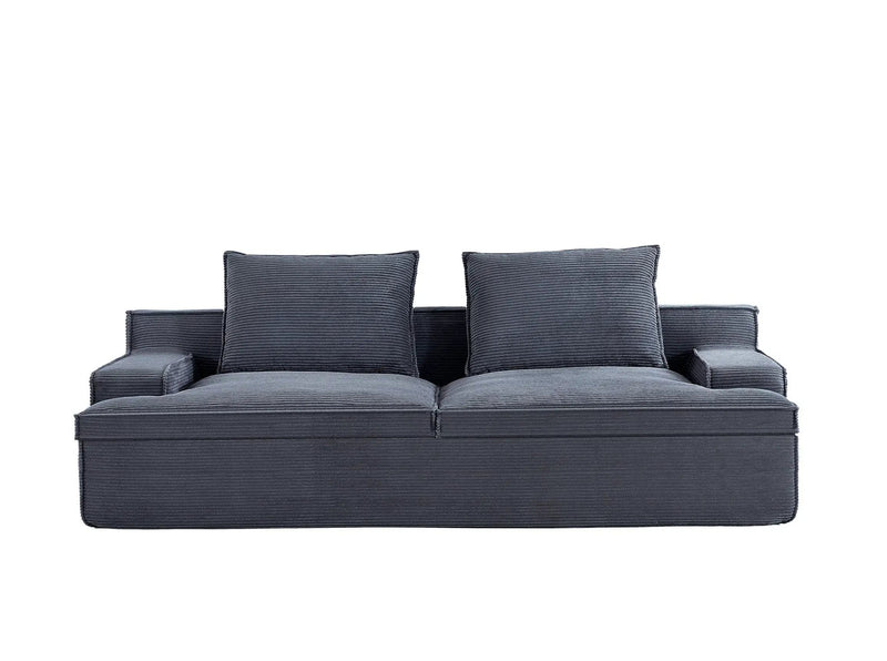 Nimbus - Oversized Full Foam 4 Seater Couch For Living Room Upholstered In Soft, Wide Armrests by HouseOfZazla