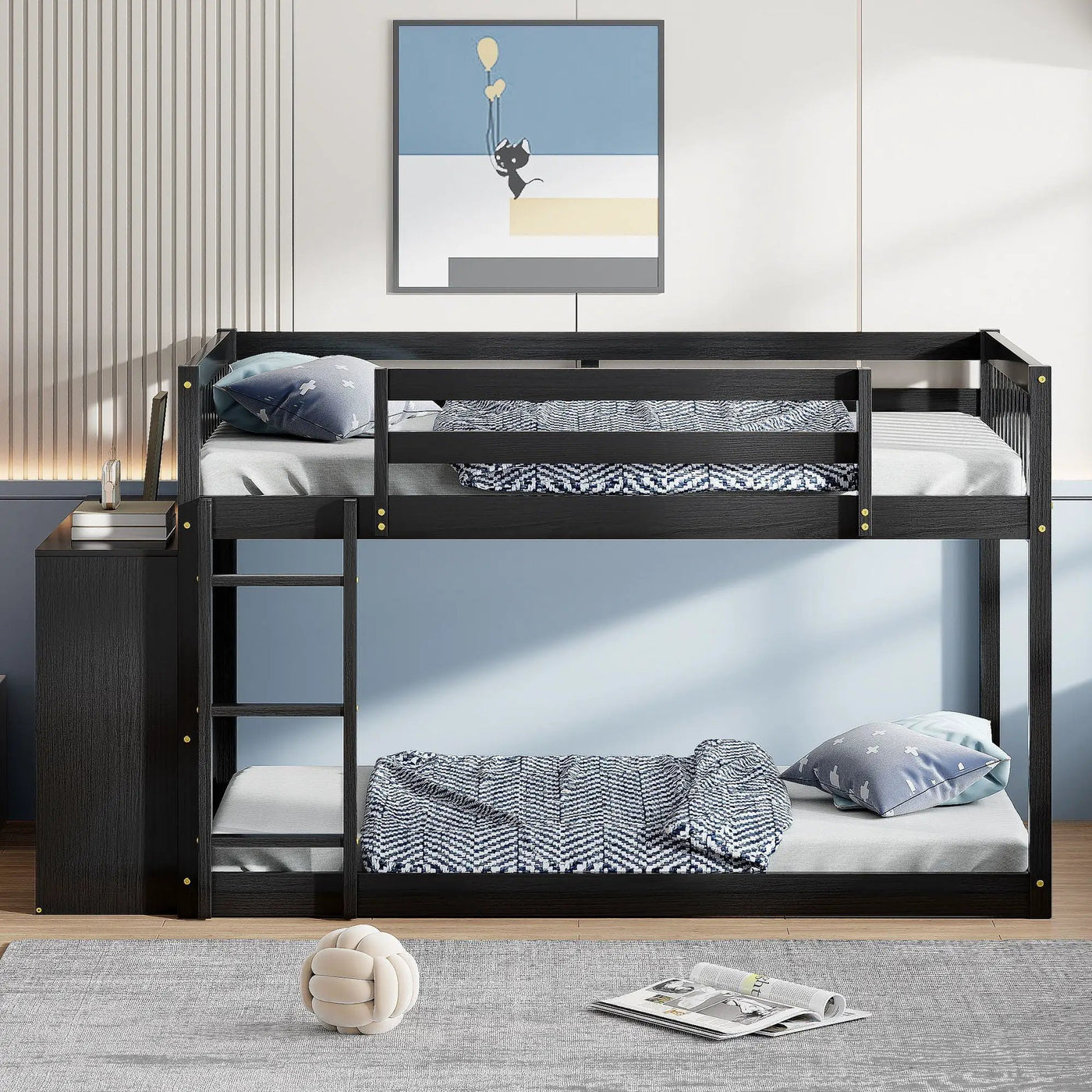 Bunk Bed With 4 Drawers and 3 Shelves by HouseOfZazla