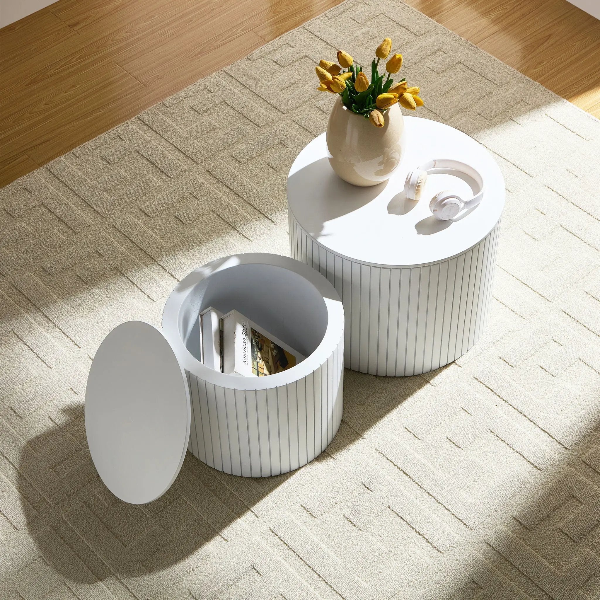 Handcrafted Nested Table Set, 2 Pieces by HouseOfZazla