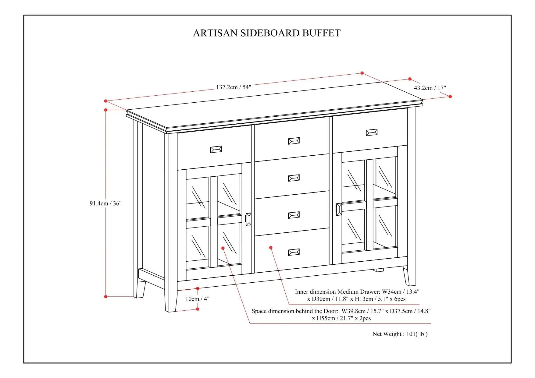 Artisan - Handcrafted Sideboard Buffet by HouseOfZazla