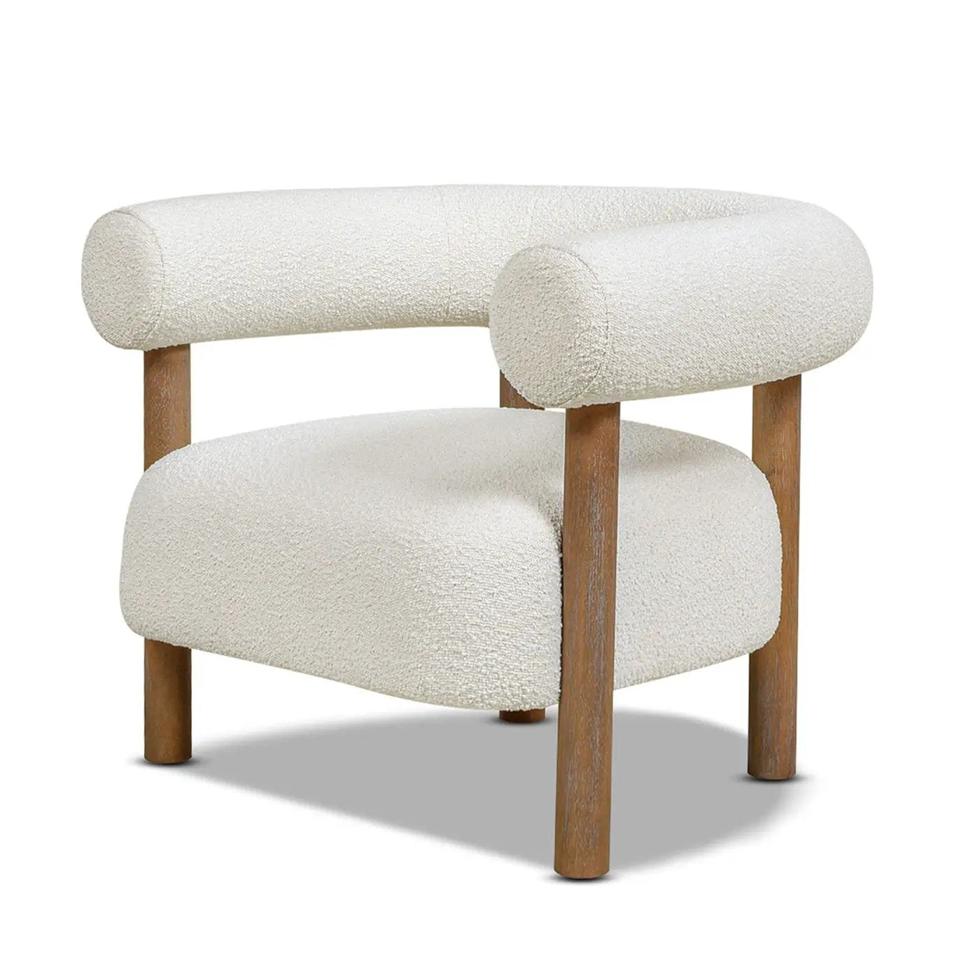 Fuji - Barrel Accent Arm Chair - Ivory White by Unique Piece Furniture