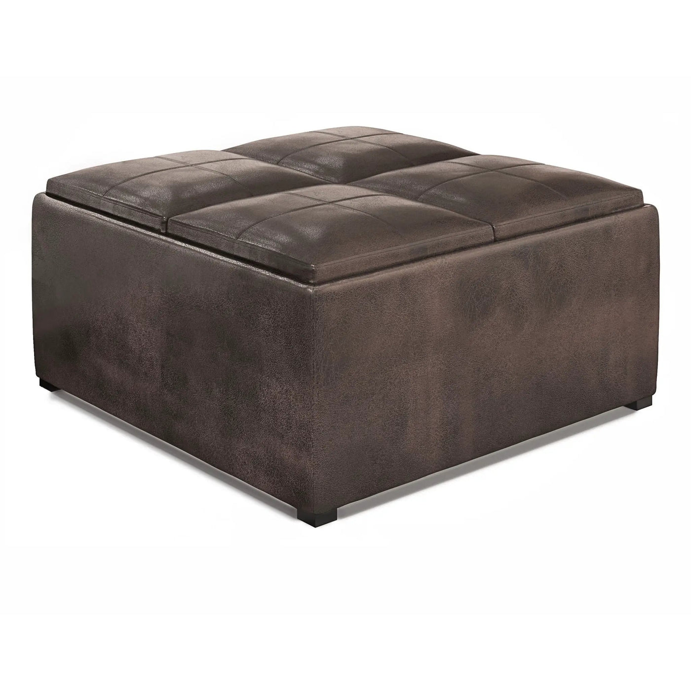 Avalon - Upholstered Square Coffee Table Storage Ottoman by HouseOfZazla