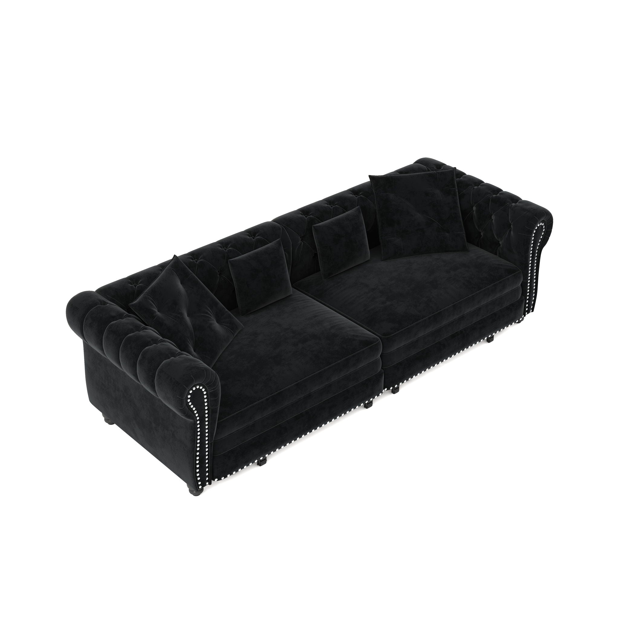 3 In 1 Convertible Sleeper Sofa Bed With Movable Ottoman by HouseOfZazla