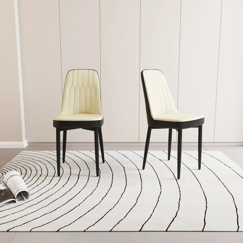 Modern Dining Chair With Cushions And Metal Legs by HouseOfZazla