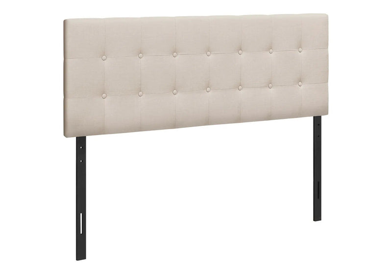 Queen Size Upholstered Transitional Beige Headboard by HouseOfZazla
