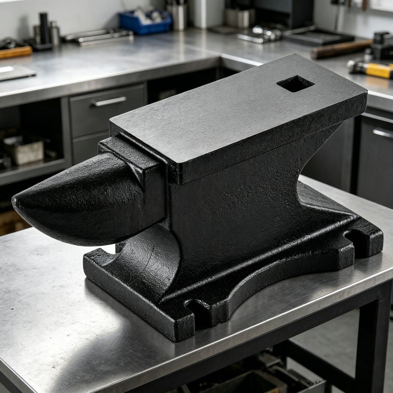 100 Lbs Single Horn Anvilб Counterop And Stable Base - Black by HouseOfZazla