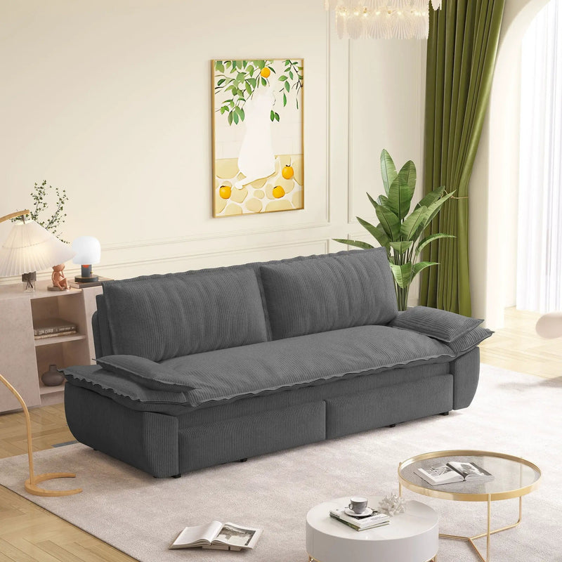 Pull Out 3-In-1 Convertible Sleeper Sofa by HouseOfZazla