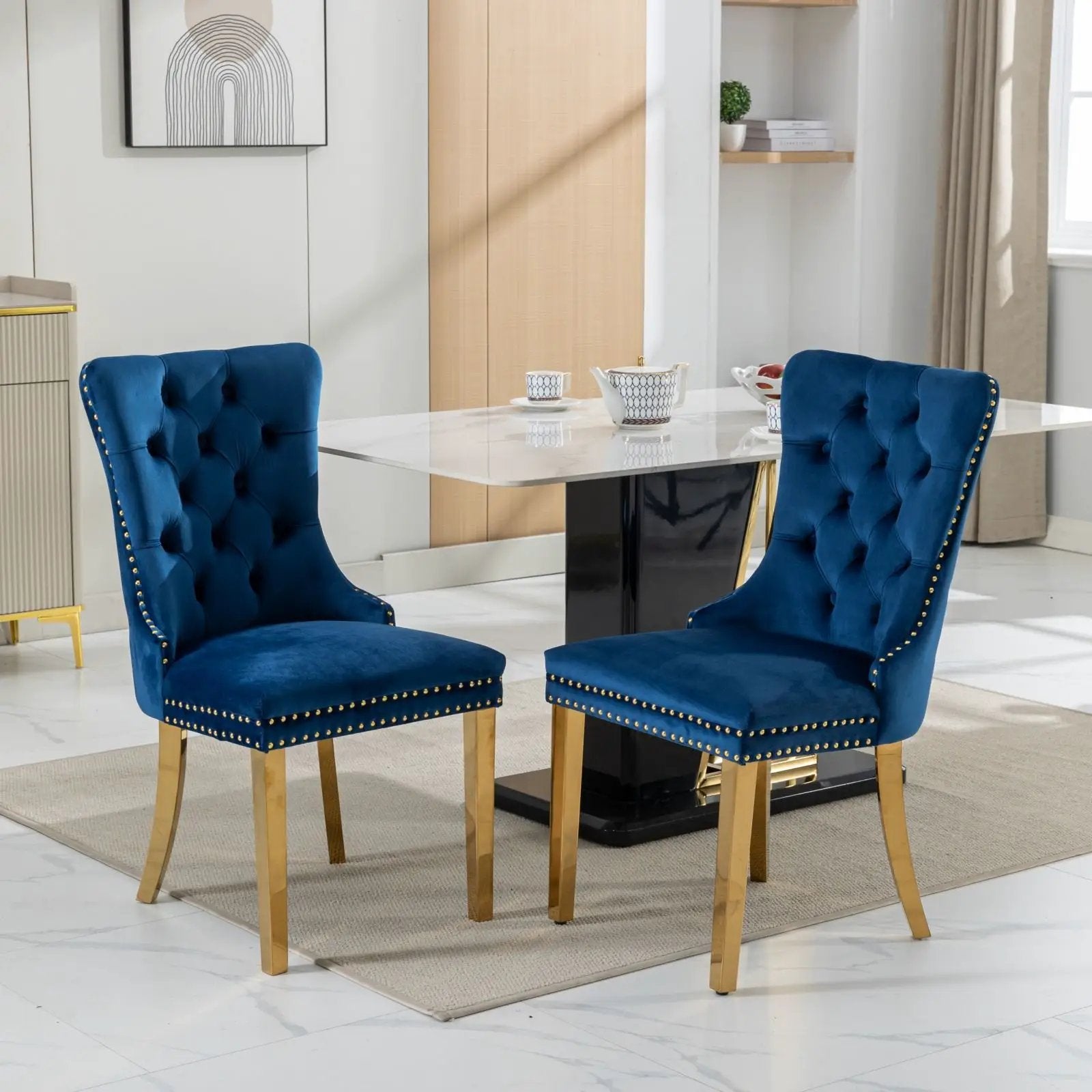 Nikki - Modern, High-End Tufted Dining Chair (Set of 2) by HouseOfZazla