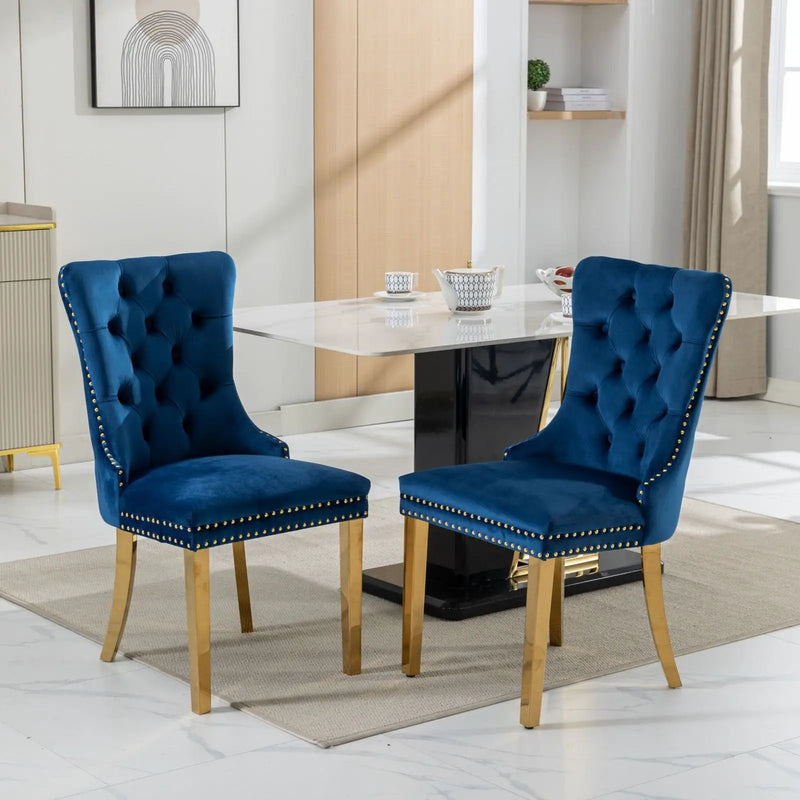 Nikki - Modern, High-End Tufted Dining Chair (Set of 2) by HouseOfZazla