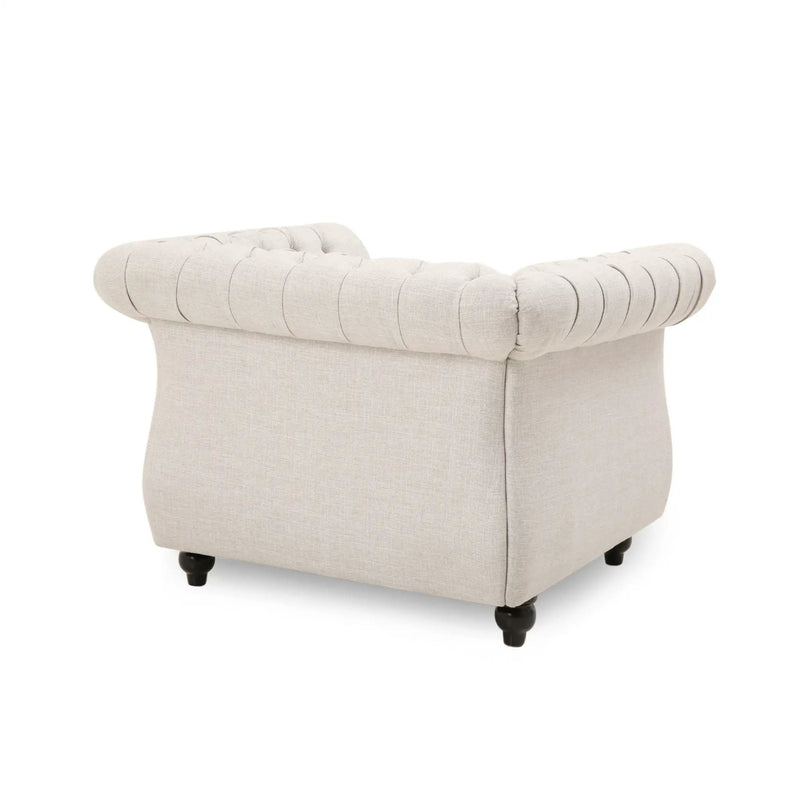 Nexuson Upholstered Chesterfield Chair With Deep Tufted And Nailhead Trim by HouseOfZazla