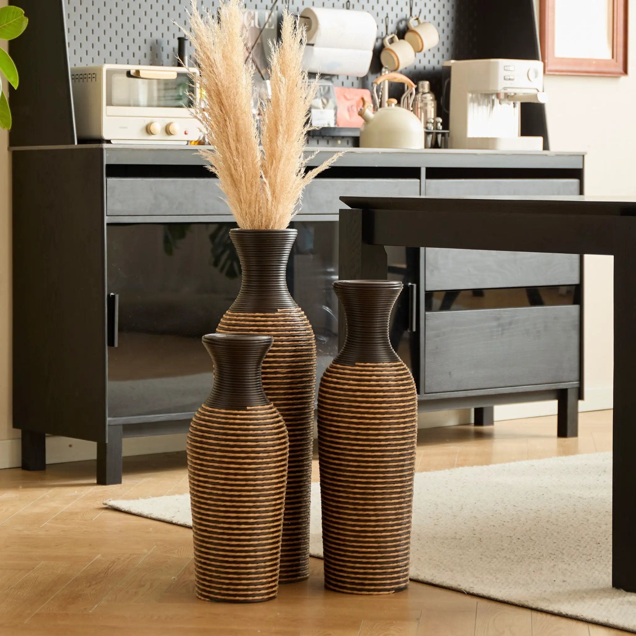 Classic And Neat Floor Vase, High Independent Flower Stand (Set of 3) by HouseOfZazla