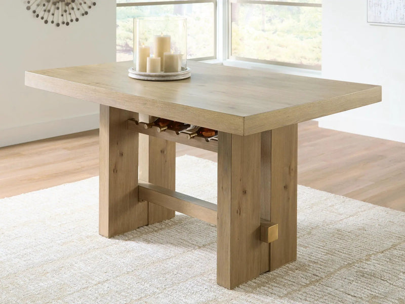 Lasinger - Rectangular Dining Room Counter Table - Light Brown by Unique Piece Furniture