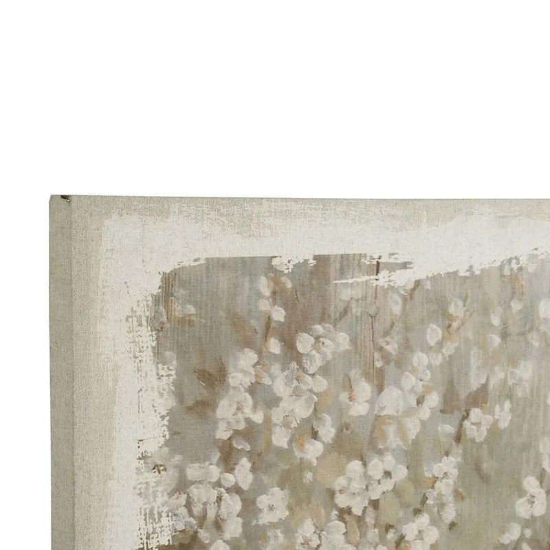 Large Cherry Blossom Canvas Art Print, Home Decor Accent Piece - Gray / White Matte by HouseOfZazla