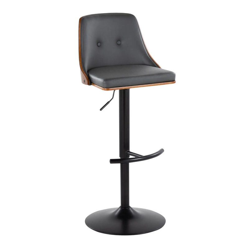 Gianna - Mid Century Modern Adjustable Barstool, Swivel With Rounded T Footrest (Set of 2) by Unique Piece Furniture