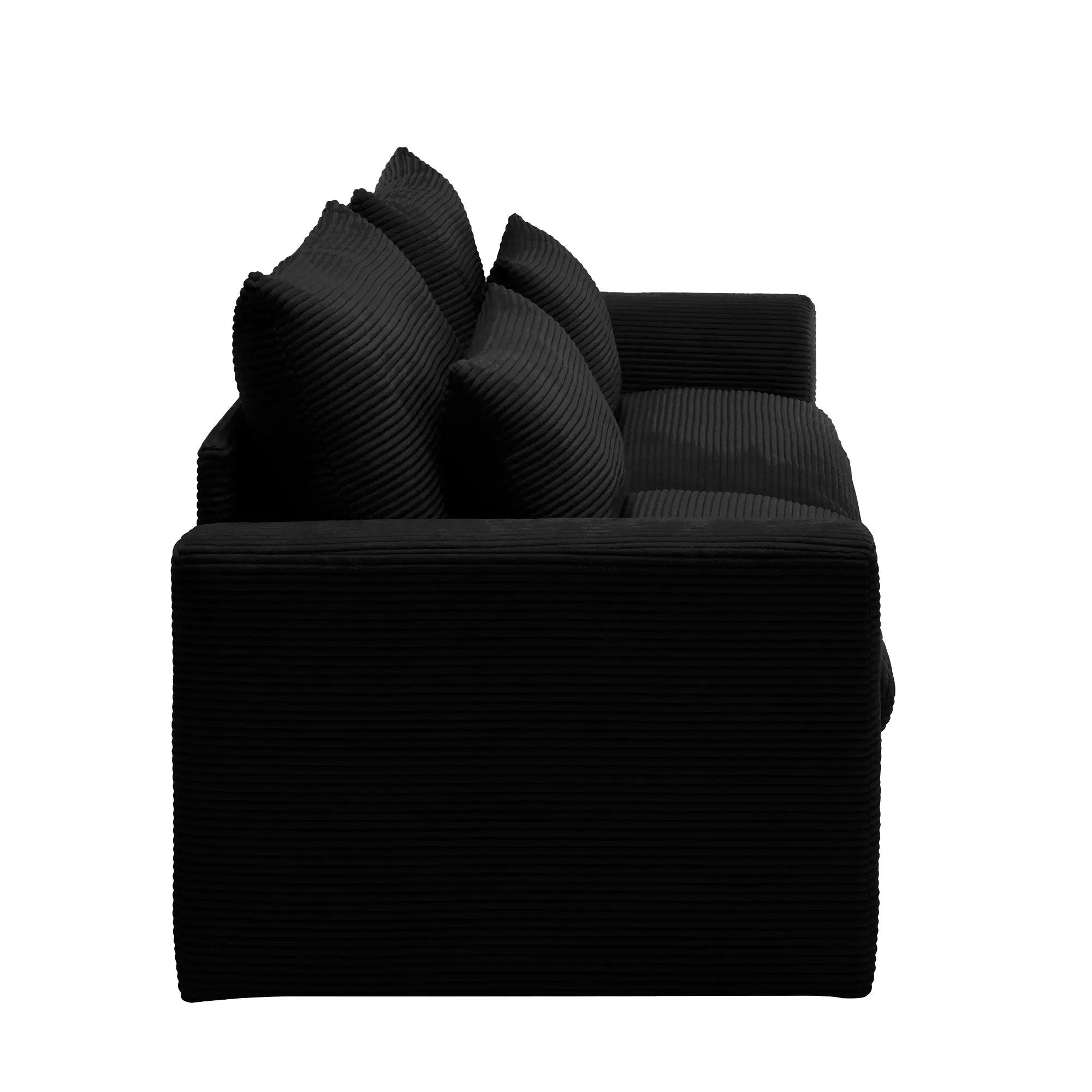 Modern 2 Seater Corduroy Fabric Sofa by HouseOfZazla