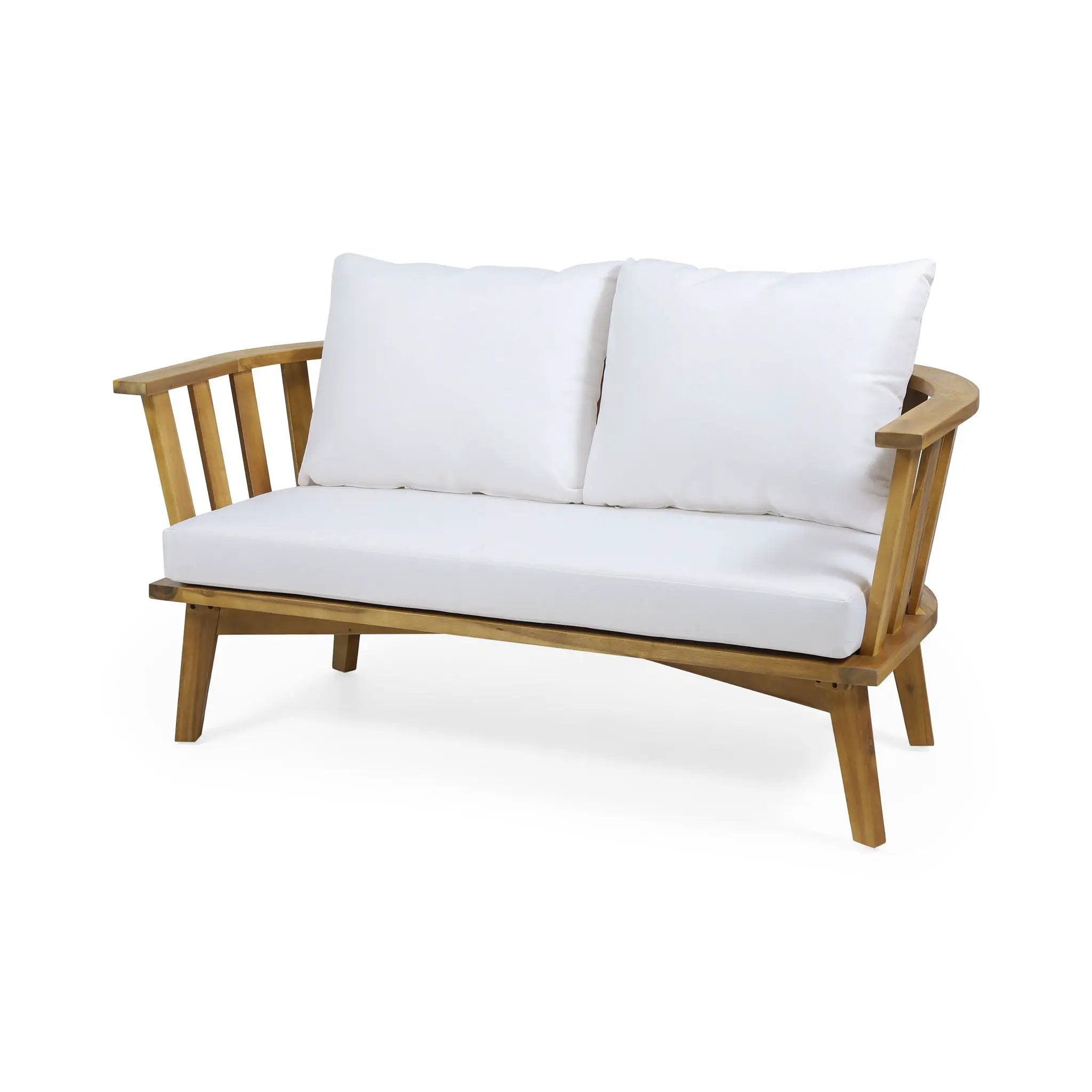 Patio Furniture Set, Outdoor Acacia Wood Patio Club Chair With Table by HouseOfZazla