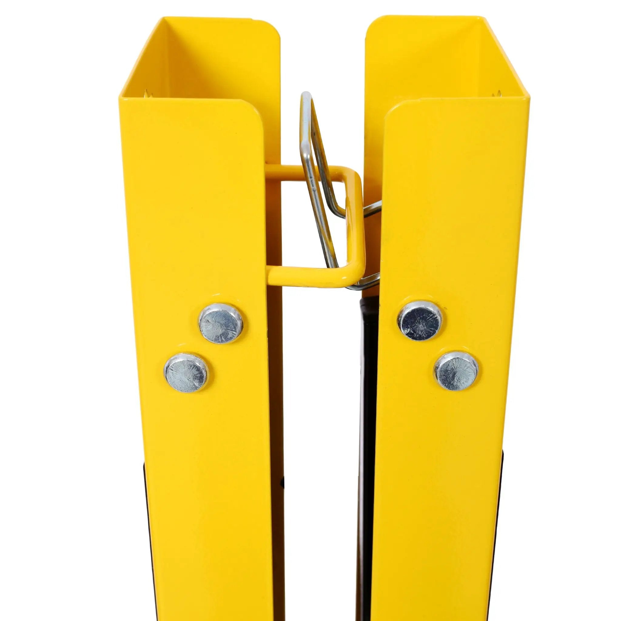 Folding Portable Saw Horses 2 Pack With Fast Open Legs, Heavy Duty For Garage And Workshop - Yellow / Black by HouseOfZazla