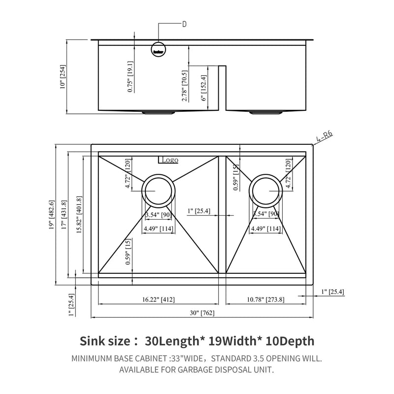 Stainless Steel Undermount Kitchen Sink With Double Bowl by HouseOfZazla