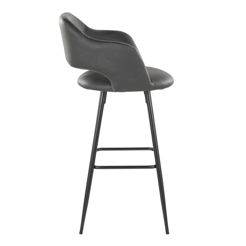 Margarite - Contemporary Fixed Height BarStool With Square Footrest (Set of 2) by Unique Piece Furniture
