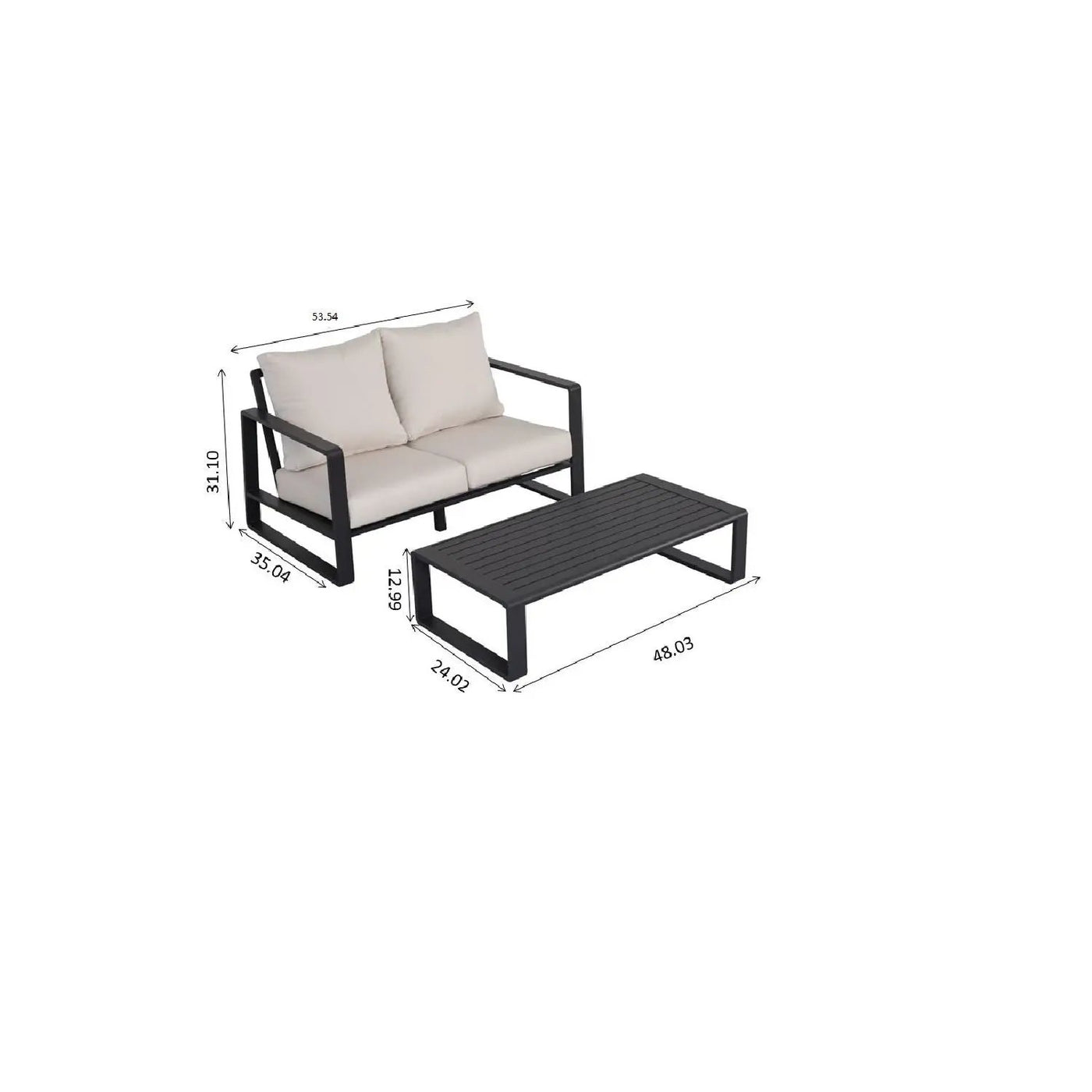 Durable Sofa With Rectangular Coffee Table by Unique Piece Furniture