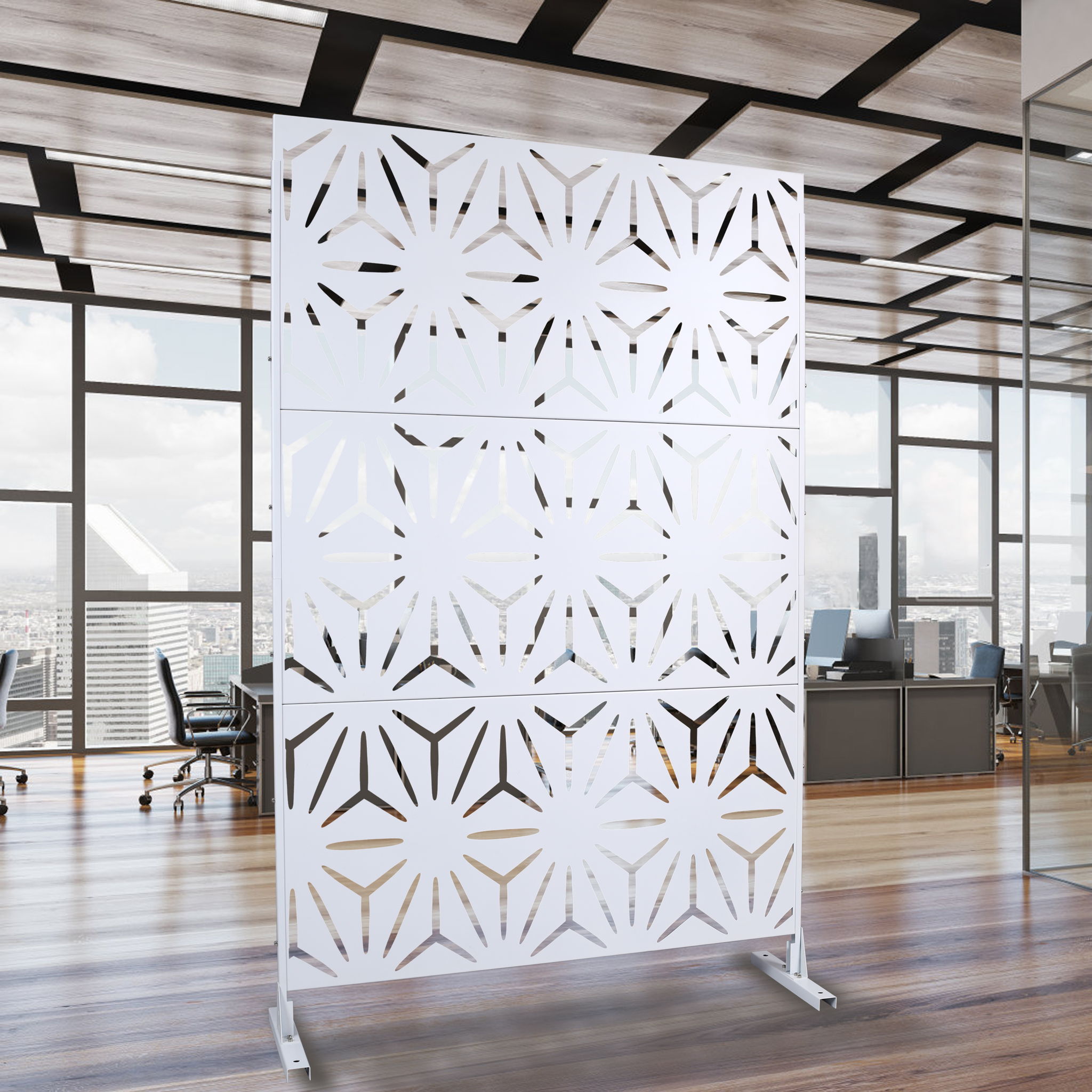 Outdoor & Indoor Metal Privacy Screen, Freestanding Decorative Panels by HouseOfZazla