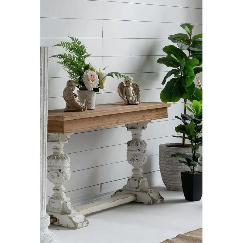 Alcott - Buffet Table - Brown / Antique White by HouseOfZazla