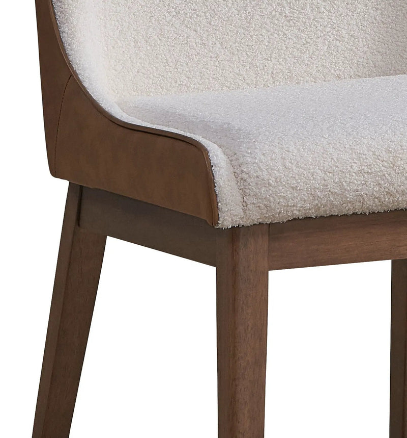 Ginny - Boucle Velvet Side Chair (Set of 2) - Walnut by HouseOfZazla