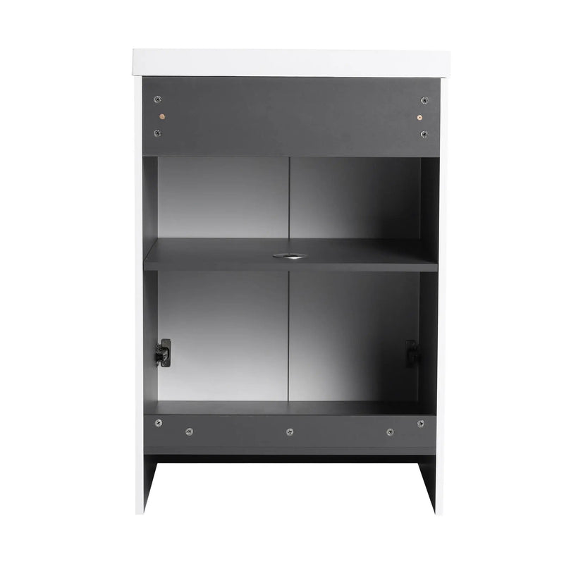 Modern Freestanding Bathroom Vanity With Soft Close Cabinet Doors by HouseOfZazla