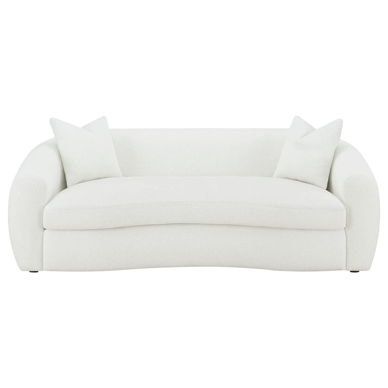 Isabella 3-piece Faux Sheepskin Upholstered Sofa Set Natural by Unique Piece Furniture