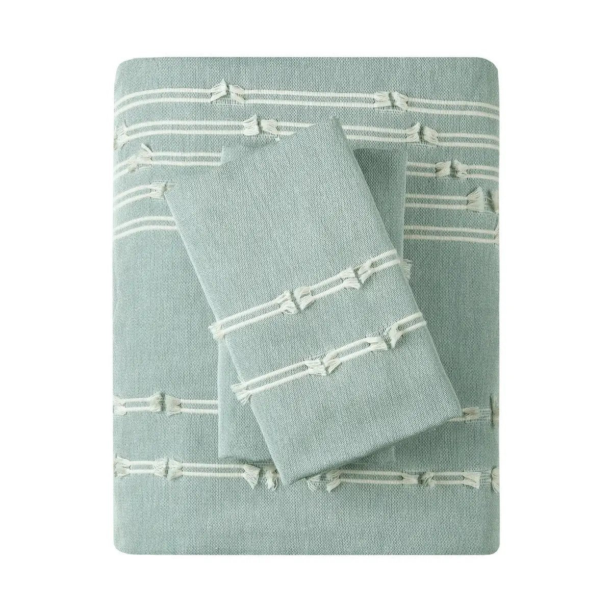 King/Cal King 3 Piece Cotton Jacquard Duvet Cover Set by HouseOfZazla