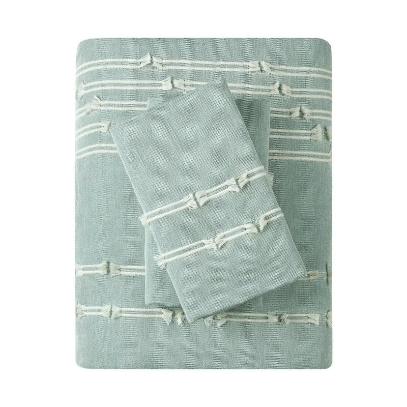 King/Cal King 3 Piece Cotton Jacquard Duvet Cover Set by HouseOfZazla