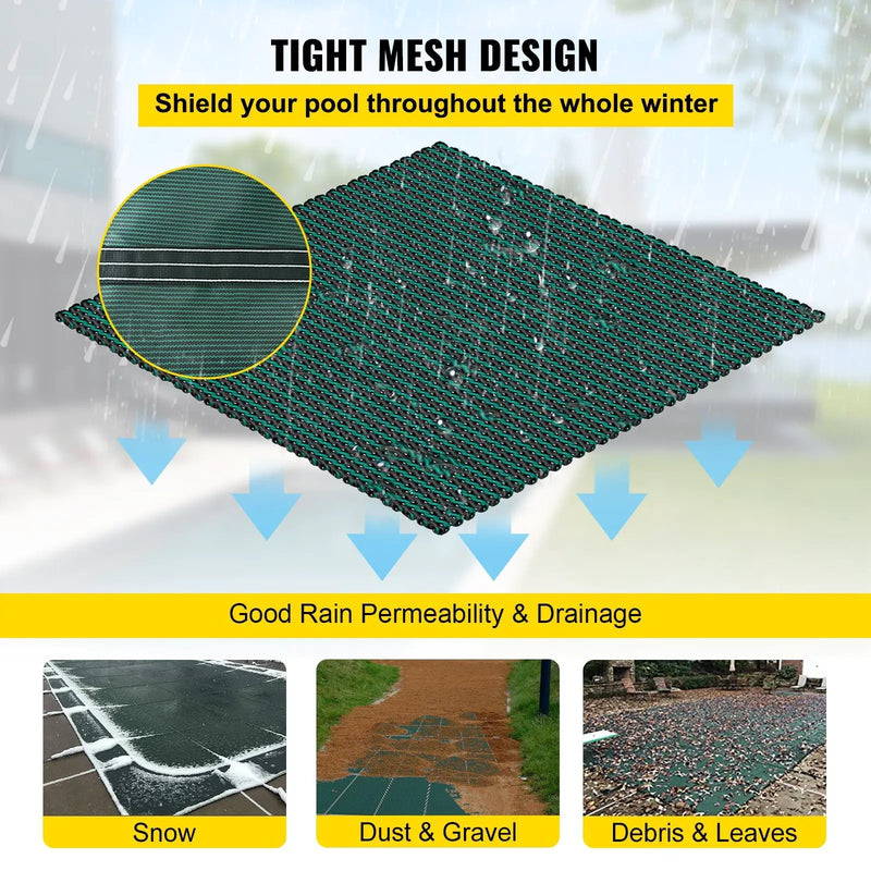 Pool Safety Cover 16x40 Ft, Inground Rectangle Cover by HouseOfZazla