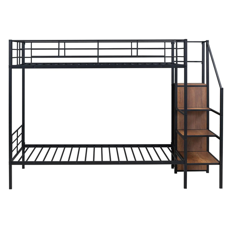 Bunk Bed With Lateral Storage Ladder And Wardrobe by Unique Piece Furniture