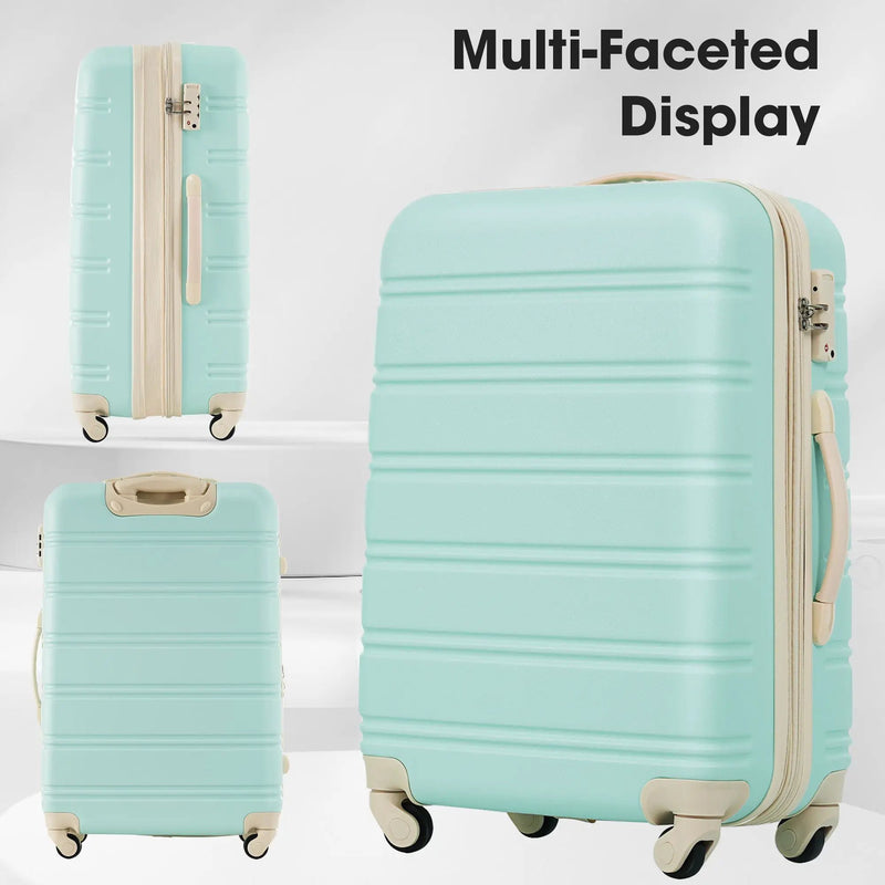 3 Piece Luggage Set Hardside Spinner Suitcase with TSA Lock by HouseOfZazla